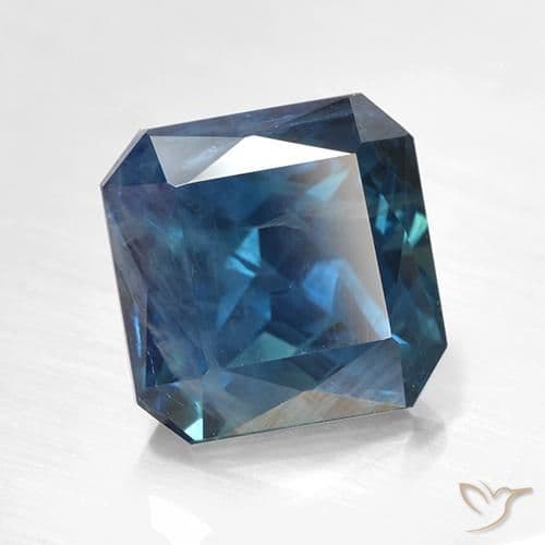2.64ct Natural Navy Blue Sapphire, Emerald Cut, 7.1x7 mm