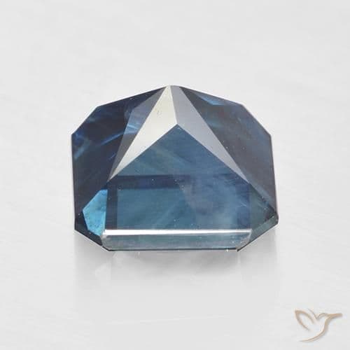 2.64ct Natural Navy Blue Sapphire, Emerald Cut, 7.1x7 mm