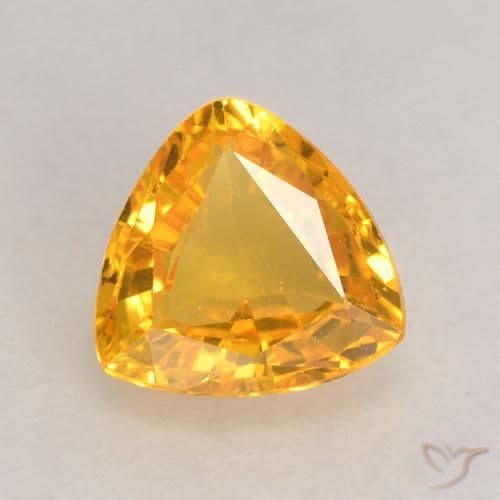 0.72ct Natural Dark Orange Sapphire, Trillion, 5.6x5.5 mm