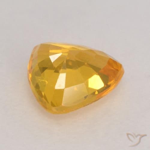 0.64ct Natural Medium Golden Sapphire, Trillion, 5.4x5.3 mm
