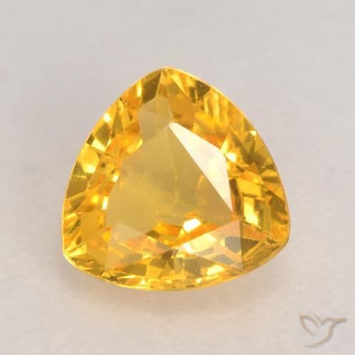 0.72ct Natural Dark Orange Sapphire, Trillion, 5.6x5.5 mm