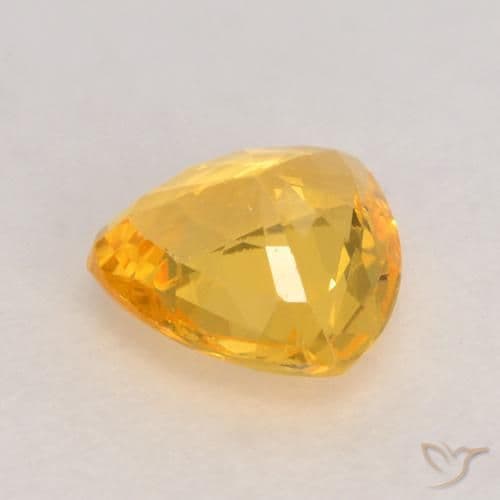 0.62ct Natural Medium Golden Sapphire, Trillion, 5.5x5.4 mm