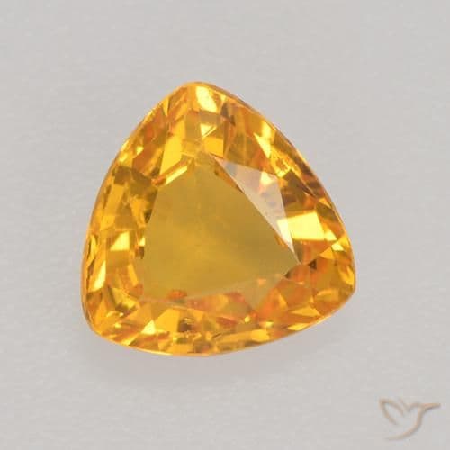 0.72ct Natural Dark Orange Sapphire, Trillion, 5.6x5.5 mm
