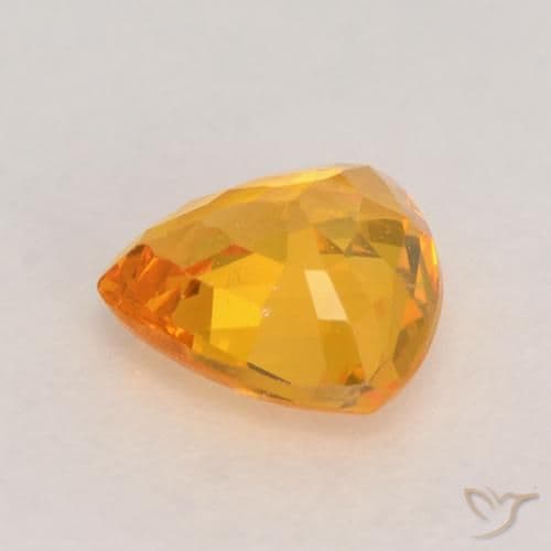 0.64ct Natural Orange-Gold Sapphire, Trillion, 5.4x5.4 mm