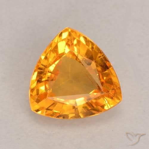0.72ct Natural Dark Orange Sapphire, Trillion, 5.6x5.5 mm