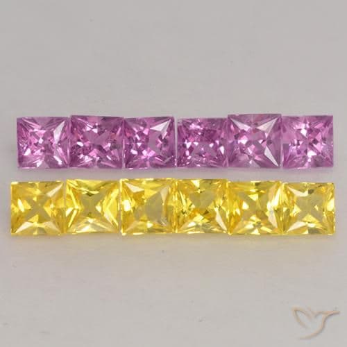 5.29ct Natural Multicolor Sapphire, Square, 2.6x2.6 mm