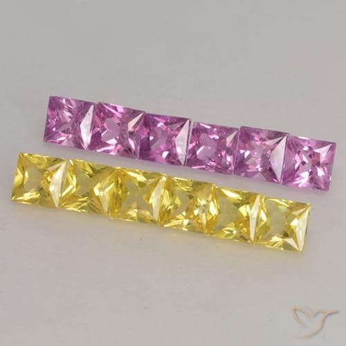 1.39ct Natural Multicolor Sapphire, Square, 2.6x2.5 mm