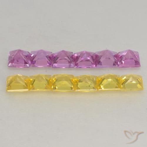 1.39ct Natural Multicolor Sapphire, Square, 2.6x2.5 mm