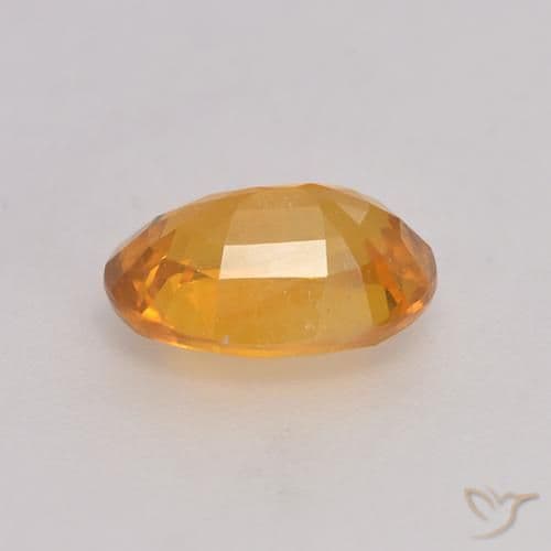 1.39ct Natural Orange-Gold Sapphire, Oval Cut, 7.6x5.7 mm