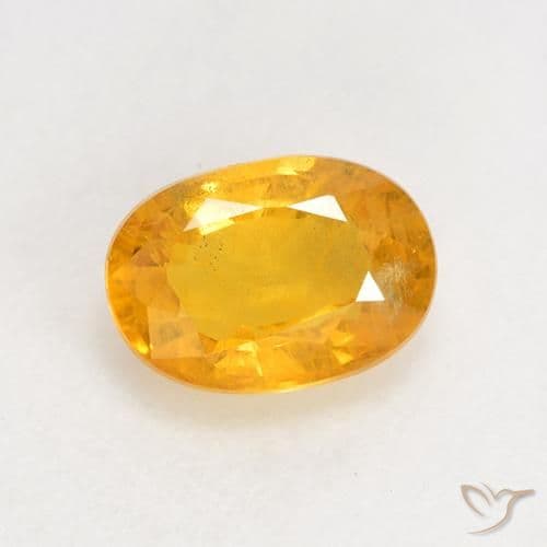 0.69ct Natural Golden Sapphire, Oval Cut, 6.9x5.1 mm