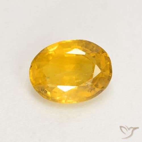 1.09ct Natural Golden Orange Sapphire, Oval Cut, 7.2x5.5 mm