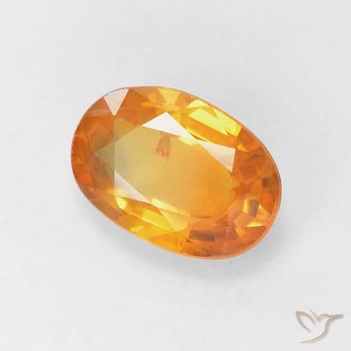 1.45ct Natural Medium Orange Sapphire, Oval Cut, 8.1x5.6 mm