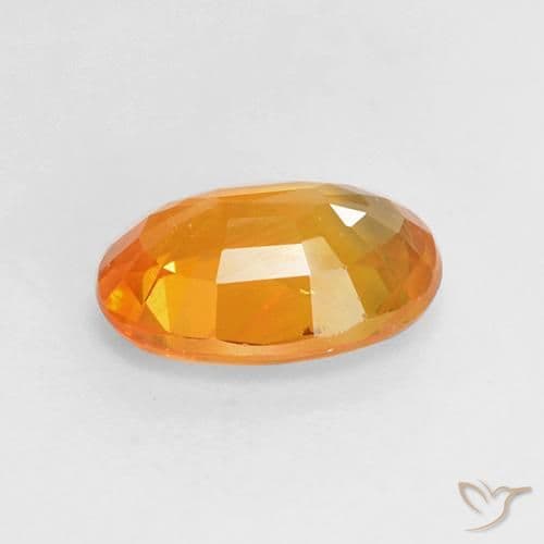 1.45ct Natural Medium Orange Sapphire, Oval Cut, 8.1x5.6 mm