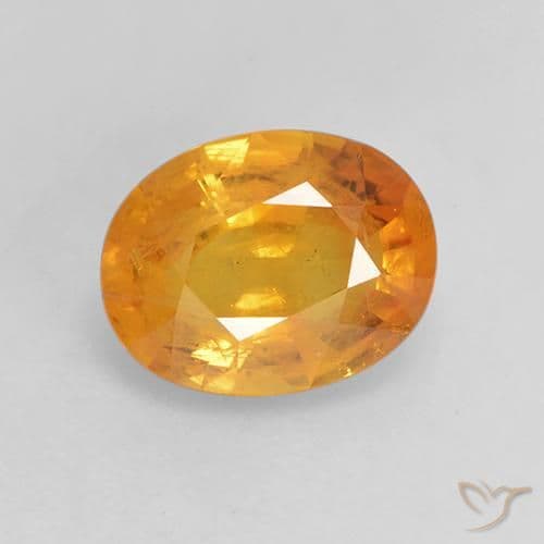 1.81ct Natural Medium Orange Sapphire, Oval Cut, 8.3x6.4 mm
