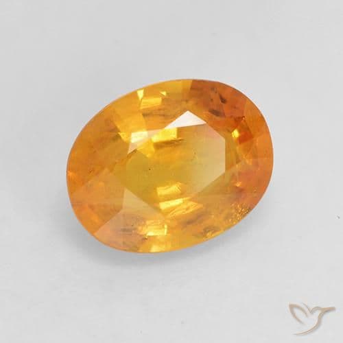 1.81ct Natural Medium Orange Sapphire, Oval Cut, 8.3x6.4 mm