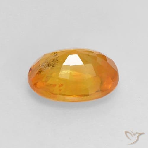 1.81ct Natural Medium Orange Sapphire, Oval Cut, 8.3x6.4 mm