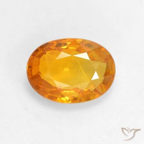 1.88ct Deep Orange-Gold Sapphire, Oval Cut, 8.4x6.3 mm