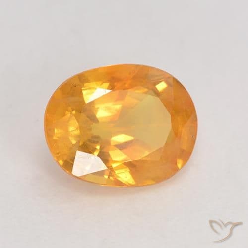 1.51ct Natural Medium Orange Sapphire, Oval Cut, 7.9x6.2 mm