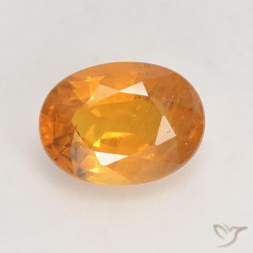 1.88ct Deep Orange-Gold Sapphire, Oval Cut, 8.4x6.3 mm