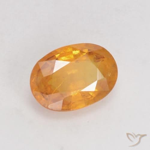 0.88ct Natural Medium Orange Sapphire, Oval Cut, 6.9x4.9 mm