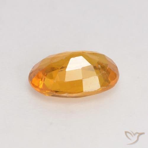 0.88ct Natural Medium Orange Sapphire, Oval Cut, 6.9x4.9 mm