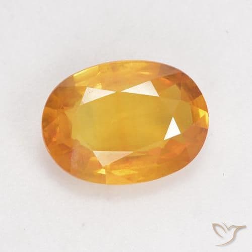 1.72ct Natural Medium Orange Sapphire, Oval Cut, 8.6x6.4 mm