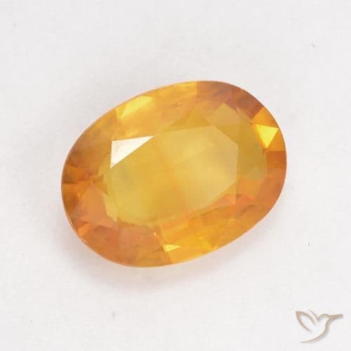 1.72ct Natural Medium Orange Sapphire, Oval Cut, 8.6x6.4 mm