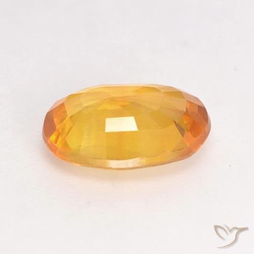 1.72ct Natural Medium Orange Sapphire, Oval Cut, 8.6x6.4 mm