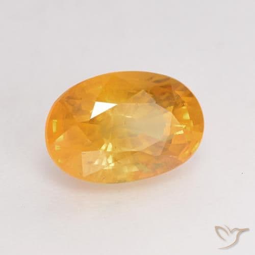 1.50ct Natural Medium Orange Sapphire, Oval Cut, 7.6x5.3 mm