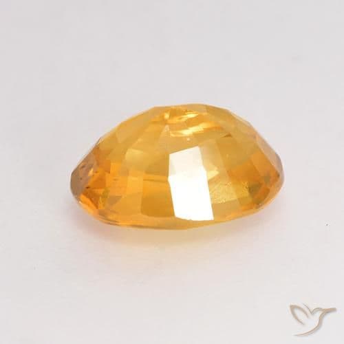 1.50ct Natural Medium Orange Sapphire, Oval Cut, 7.6x5.3 mm
