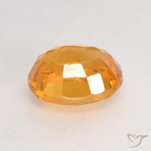 0.98ct Natural Medium Orange Sapphire, Oval Cut, 6.1x5 mm