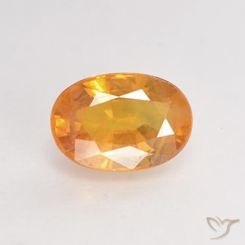 1.26ct Natural Medium Orange Sapphire, Oval Cut, 7.1x4.9 mm