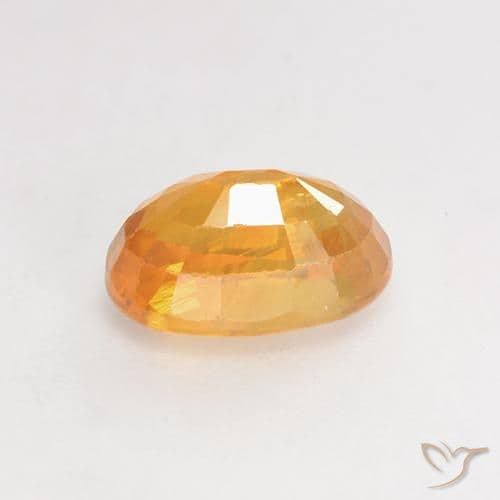 1.26ct Natural Medium Orange Sapphire, Oval Cut, 7.1x4.9 mm