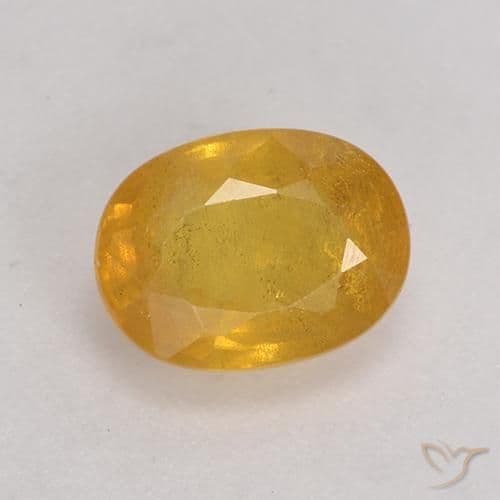 1.81ct Natural Medium Orange Sapphire, Oval Cut, 8.3x6.4 mm