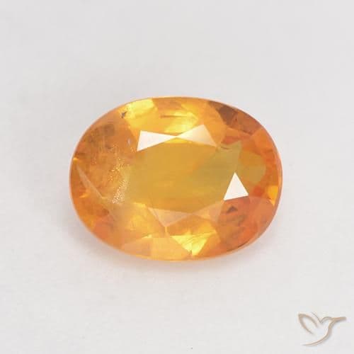 1.05ct Natural Deep Orange Sapphire, Oval Cut, 7.6x5.8 mm