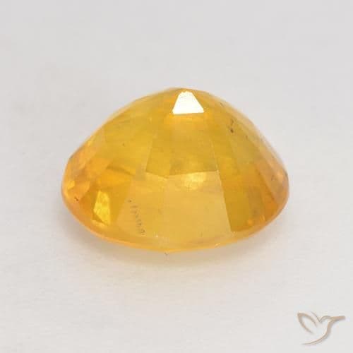 1.75ct Natural Golden Orange Sapphire, Oval Cut, 7.3x6.1 mm
