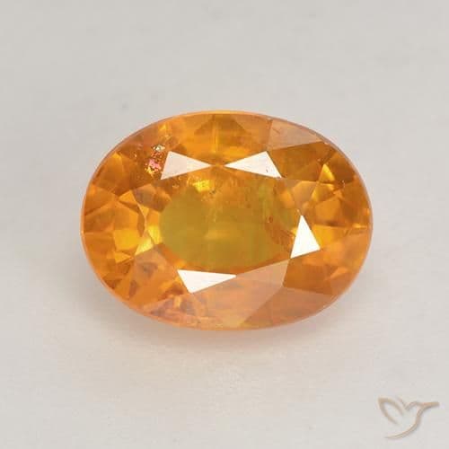 1.88ct Deep Orange-Gold Sapphire, Oval Cut, 8.4x6.3 mm