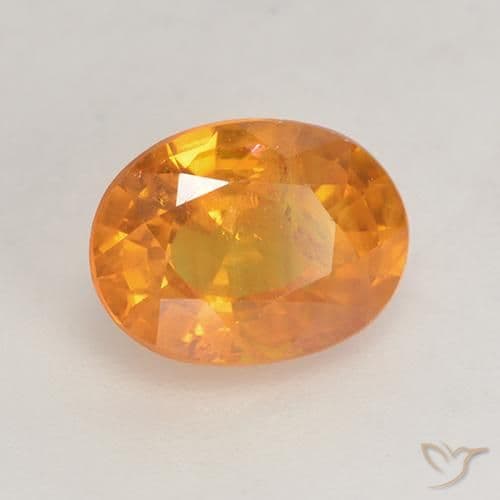 1.88ct Deep Orange-Gold Sapphire, Oval Cut, 8.4x6.3 mm