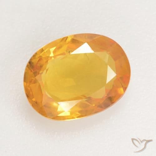 1.81ct Natural Medium Orange Sapphire, Oval Cut, 8.3x6.4 mm