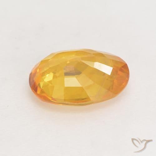 1.42ct Natural Golden Orange Sapphire, Oval Cut, 8.1x6.2 mm