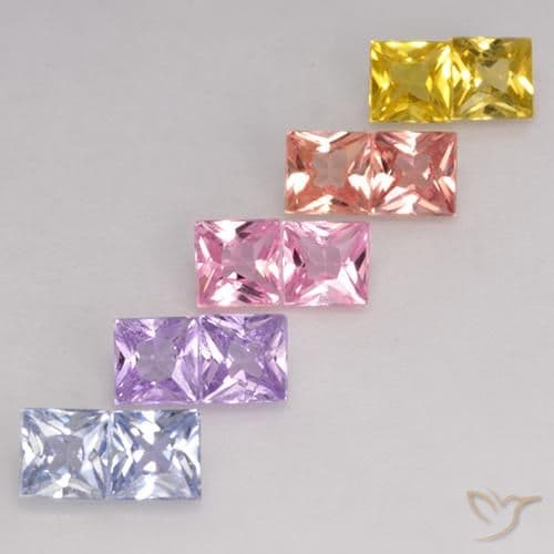 2.43ct Natural Multicolor Sapphire, Square, 3.3x3.2 mm