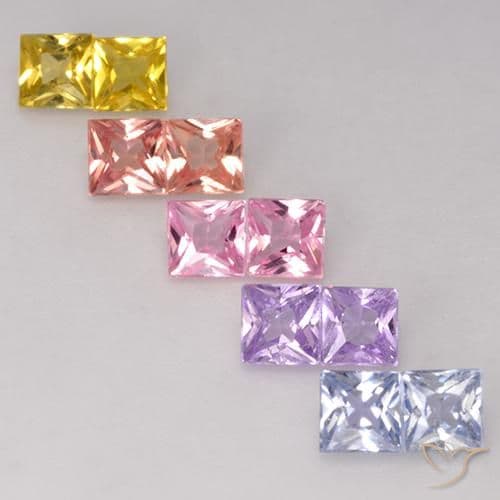 2.43ct Natural Multicolor Sapphire, Square, 3.3x3.2 mm