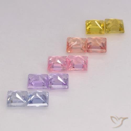2.43ct Natural Multicolor Sapphire, Square, 3.3x3.2 mm