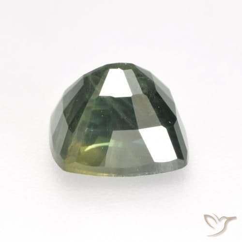 1.31ct Natural Sage Green Sapphire, Cushion Cut, 6x5.1 mm