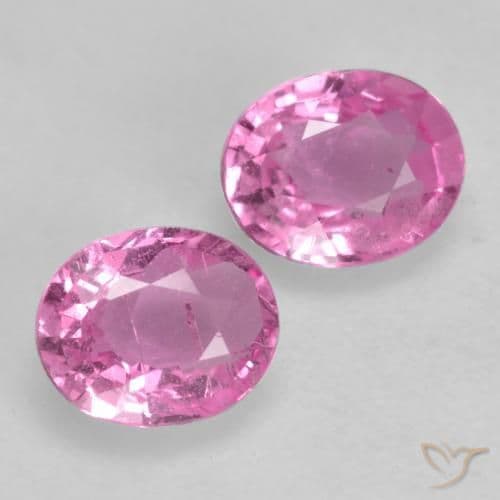 0.88ct Natural Intense Pink Sapphire, Oval Cut, 5.1x4.1 mm