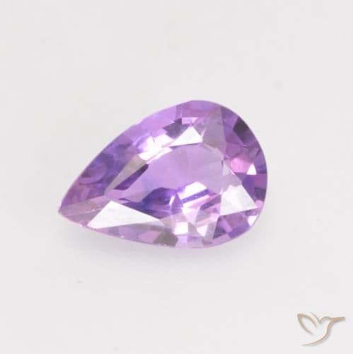 1.42ct Medium Violet Sapphire, Pear Shape, 8.8x6.3 mm