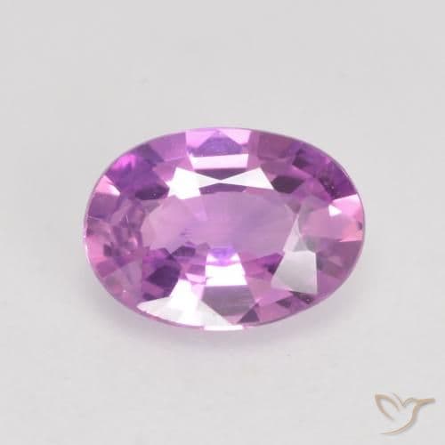 0.58ct Natural Pinkish Purple Sapphire, Oval Cut, 6x4.5 mm