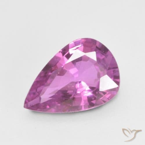 0.60ct Natural Purple Sapphire, Pear Shape, 6.6x4.5 mm