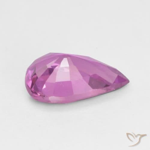 0.60ct Natural Purple Sapphire, Pear Shape, 6.6x4.5 mm