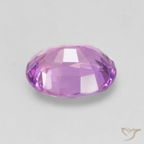 0.65ct Deep Pinkish Purple Sapphire, Oval Cut, 5.7x4.7 mm
